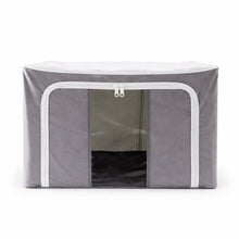 Foldable Steel Frame Clothes Storage Organizer Bag 60x43x32cm (Mix Color)